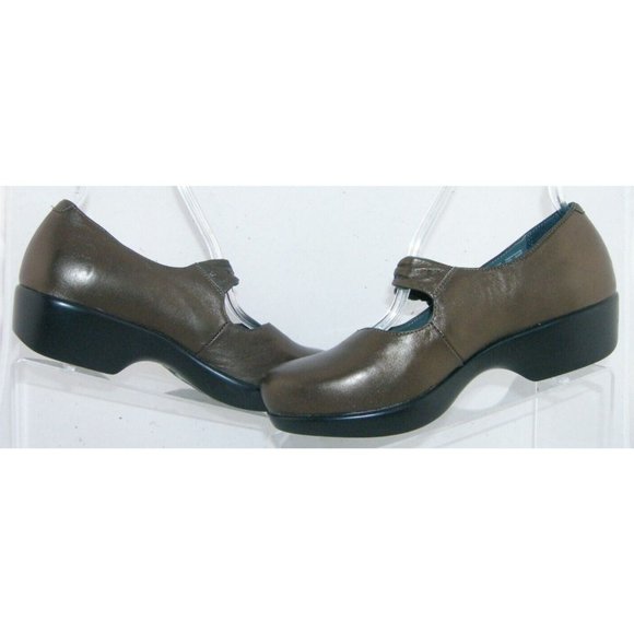 Dansko Ainsley bronze leather knot hook and loop mary jane clogs 8.5 EU 39 - Picture 11 of 11